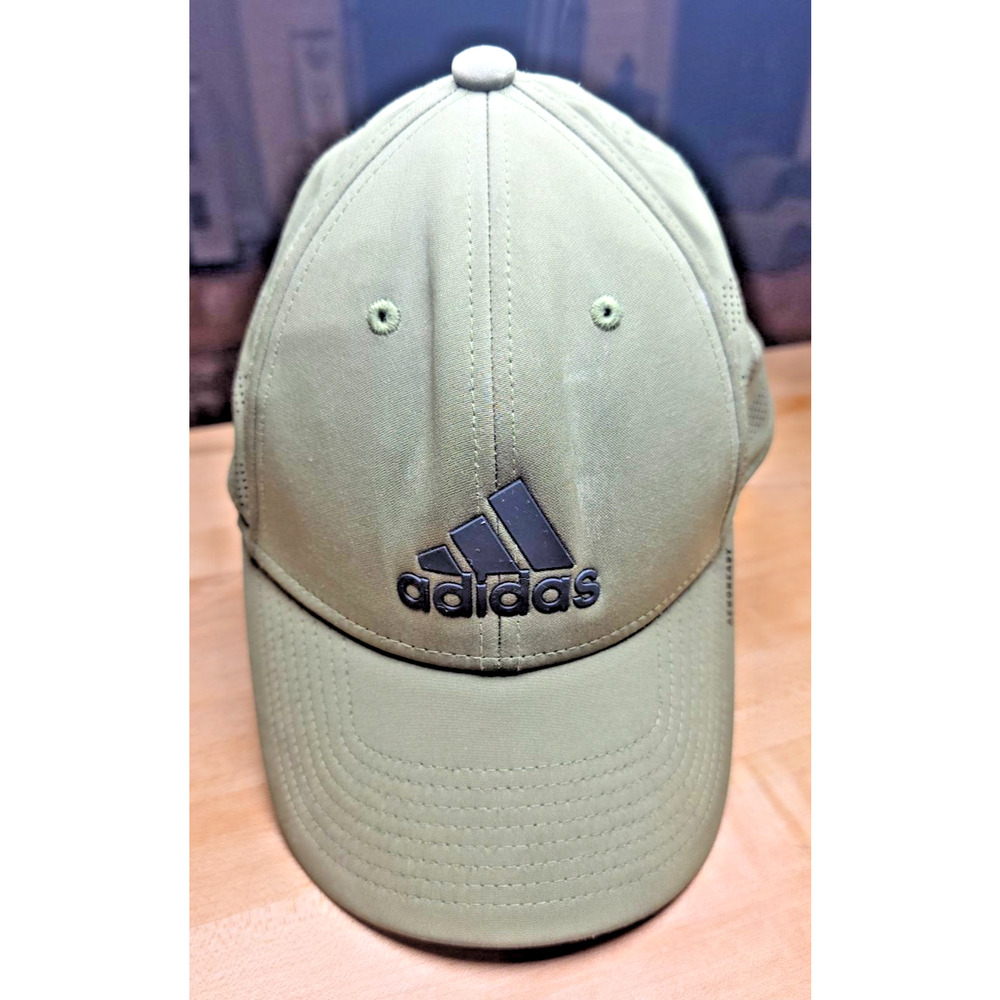 Adidas Gameday III AEROREADY Flex Hat Olive Stretch Athletic Cap S/M